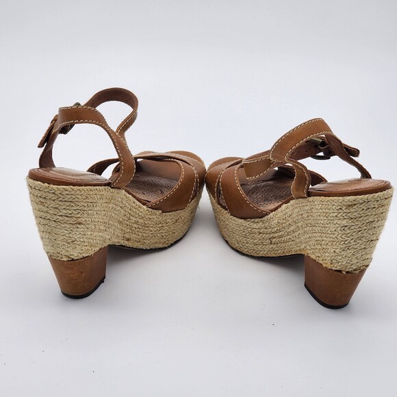Corso Como Roxi Caramel Platform Wedge Sandals Size 7.5 - Picture 6 of 9